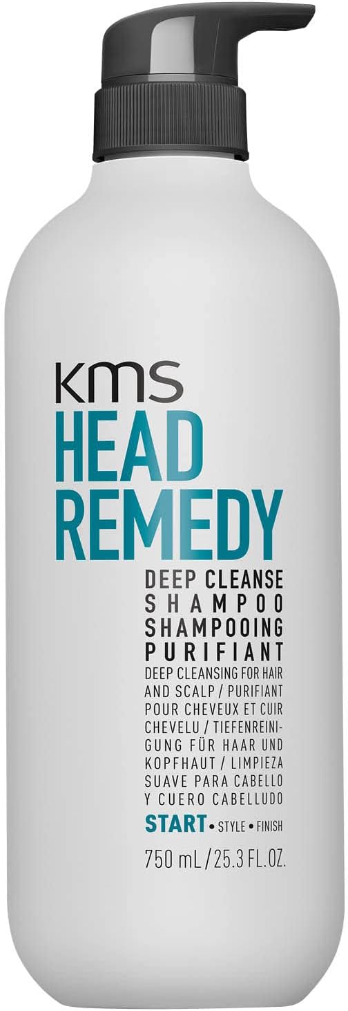 KMS HeadRemedy Deep Cleanse Shampoo 750ml - Vegan PETA Approved for All Hair