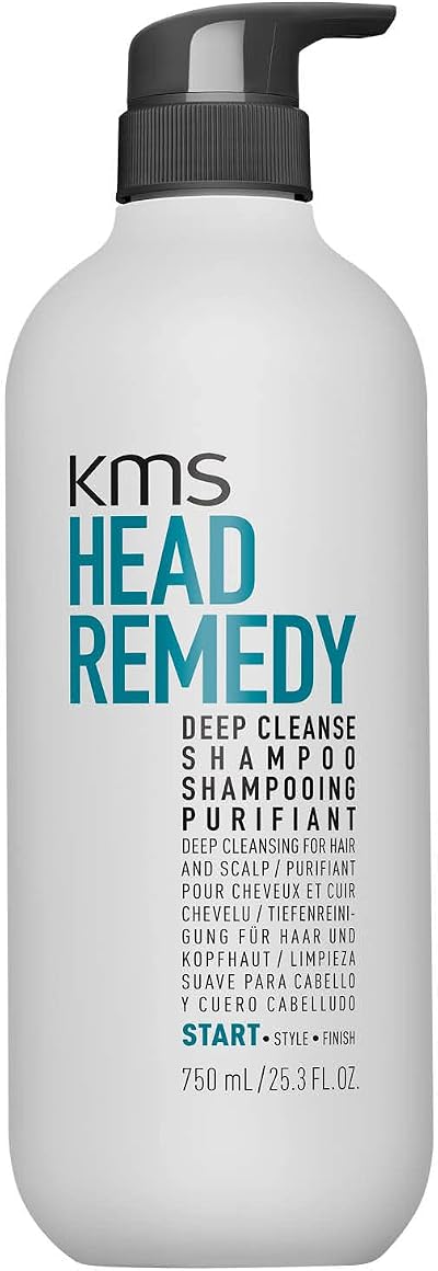 KMS HeadRemedy Deep Cleanse Shampoo 750ml - Vegan PETA Approved for All Hair