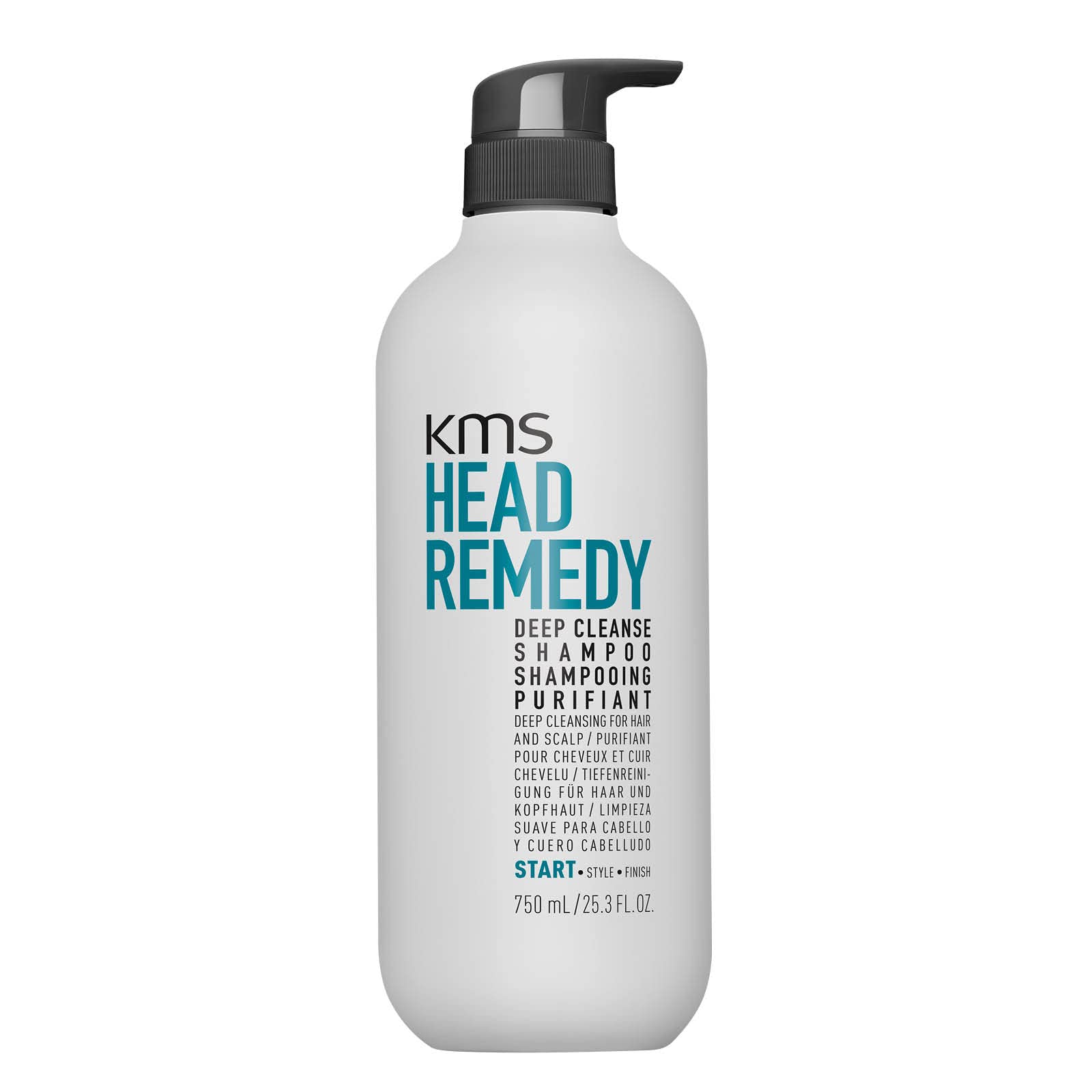 KMS HeadRemedy Deep Cleanse Shampoo, For All Hair Types, Deep Cleanse & Purify, Vegan & PETA Approved, 750ml