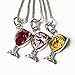 Prefen Wine Glass Necklace, Alloy with Wine Tinted Crystal