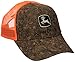 John Deere Men's Tree Bark Orange Mesh Cap