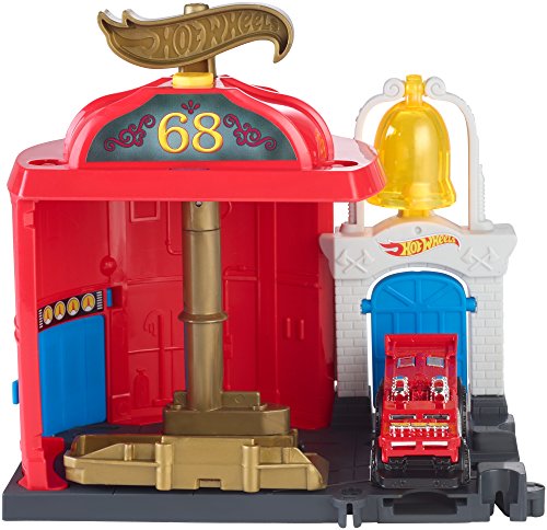 Hot Wheels City Downtown Fire Station Spinout Playset