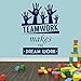 N.SunForest Office Inspirational Words Wall Decal Teamwork Makes The Dream Work Motivational Quotes Home or Office Decor