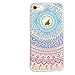 iPhone 6 Plus Case,iPhone 6s Plus Case, LUOLNH Totem Series Mandala TPU Silicone Skin Case Cover Phone Case Case Bumper for iPhone 6(6s) Plus (5.5 inch)(Blue/Purple)
