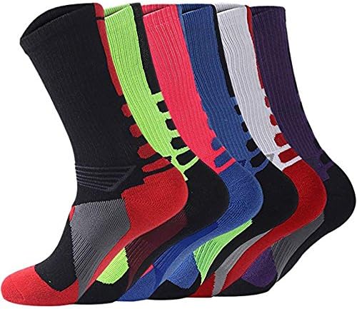 Mens Basketball Socks, Aispark Cushion Sports Outdoor Socks Dri-fit Athletic Long Compression Socks
