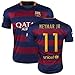 Barcelona Neymar #11 Home Soccer Jersey Kids Football Kit Free Matching Shorts Size YS YM YL (Youth Medium 8-10 years old)