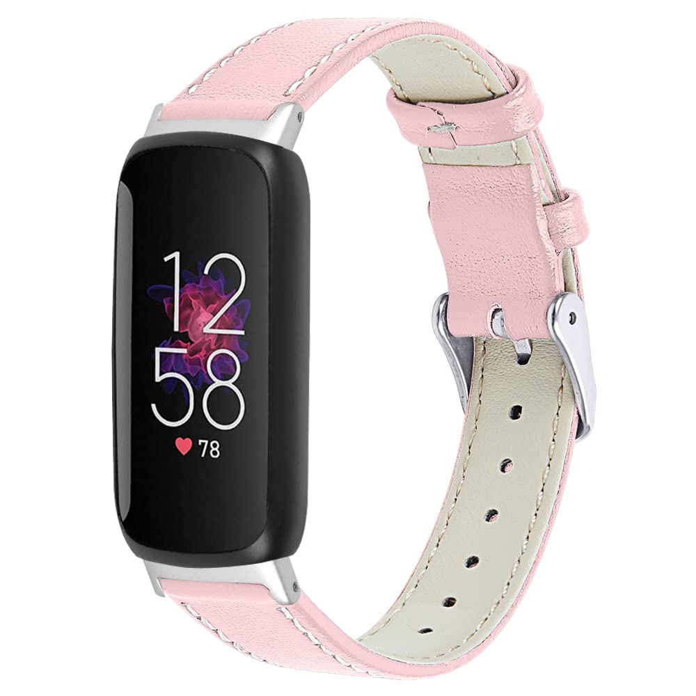 Chofit Straps Compatible with Fitbit Inspire 3 Strap, Replacement Leather Band Pattern Floral Wristband Bracelet for Inspire 3 Activity Tracker (Pink)