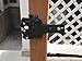Automatic Lockable Post Mount Latch for Wood Gates and Doors Black