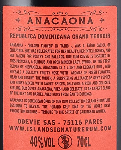 Island Signature Collection Anacaona Gran Reserva Rum Rum (1 x 0.7 l ) – Bild 7