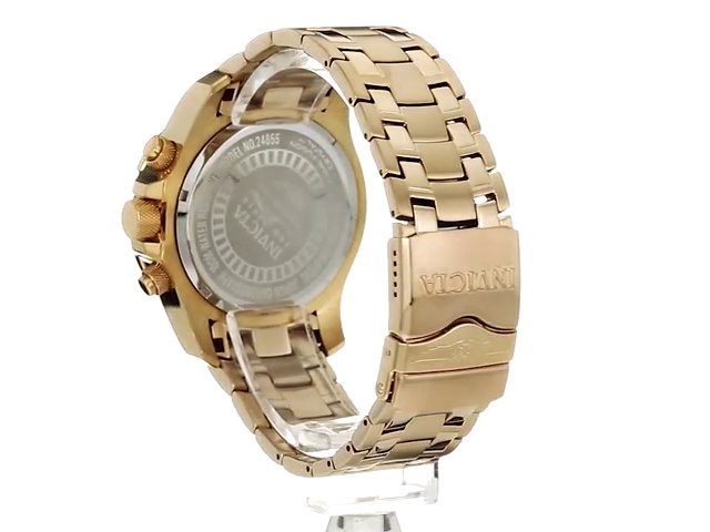 Invicta-Mens-Pro-Diver-Quartz-Watch-with-Stainless-Steel-Strap-Gold-255-Model-24855