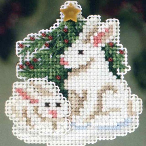 Winter Bunnies Mill Hill Beaded Counted Cross Stitch Kit MH183303