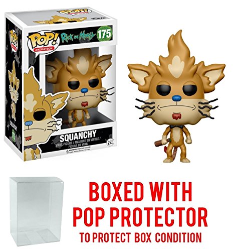 Funko Pop! Animation: Rick and Morty Squanchy Vinyl Figure (Bundled with Pop BOX PROTECTOR CASE)