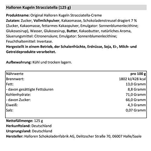 6er Pack Original Halloren Kugeln Stracciatella (6 x 125 g) Hallorenkugeln Halloren Schokolade – Bild 5