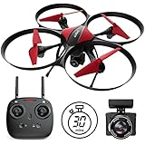 Force1 U49C Drone with Camera for Beginners – HD Beginner Drone Quadcopter w/ Altitude Hold, 15-min Long Flight Time &amp; Extra Battery - 720P RC Camera Drones for Kids and Adults