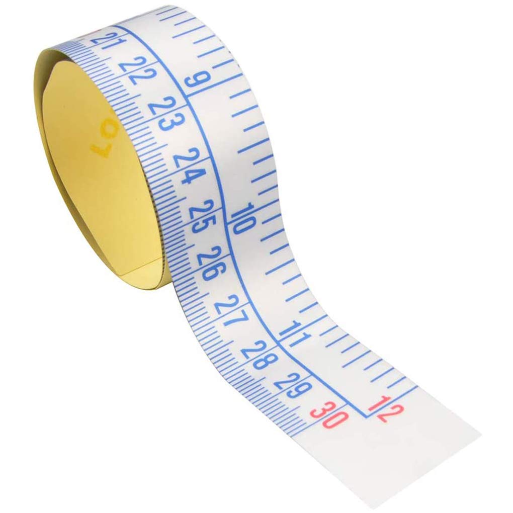 WINTAPE Workbench Ruler, Tape Measure, Waterproof Measuring Stickers, Tape, 60/40/24/12 Inch Length, 0.63 Inch/1.6 cm Width Imperial/Metric Ruler (12 Inch/30 cm)