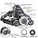 CAMTOA 5000LM Focusable Led Headlight,3 LED 3 X T6 Rechargeable Headlamp + 2R5 LED Head lamp 4 Modes Headlight Flashlight Torch For Outdoor Sports Camping Biking Hunting Fishing (black 2)