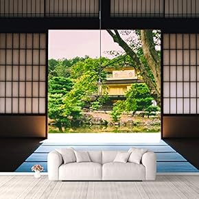 Wall Murals for Bedroom Japanese Style Grid Door View Large Removable Wallpaper Peel and Stick Wall Stickers - 66x96 inches