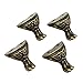RZDEAL 4Pcs Antique Brass Box Legs Feet Corner Protector Decorative Jewelry Gift Box Wood Case Vintage(1.14'' x 1.06'')
