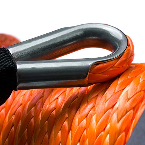 Rhino 12V Elektrische Seilwinde Synthetikseil/Kunststoffseil Mit Funkfernbedienung und Handschalter 13,500lb - Carbon – Bild 4