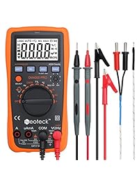 Neoteck Multímetros 4000 cuentas Auto Manual AC DC. Contador digital del voltaje de la corriente con LCD retroiluminada para la escuela fábrica de laboratorio y otros Campos Sociales