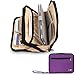 BUBM Double Layer Padded Travel Case Packing Cubes for iPad Mini Electronic Accessories Organizer Makeup bag (Purple)