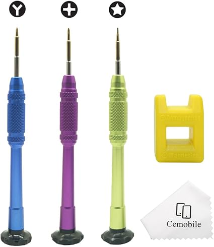 Cemobile Kit D Outils De Reparation Pour Iphone X 8 8 Plus 7 7 Plus 6s Plus 6s 6 Plus 6 Se 5s 5 5c 4s 4 Ipod Itouch 1 5mm Phillips 0 8mm Pentalobe 0 6mm Tri Wing Tournevis Set 4 Paquets Amazon Fr High Tech