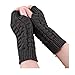 Beautyvan， Knitted Arm Fashion Fingerless Winter Gloves Unisex Soft Warm Mitten (Gray)