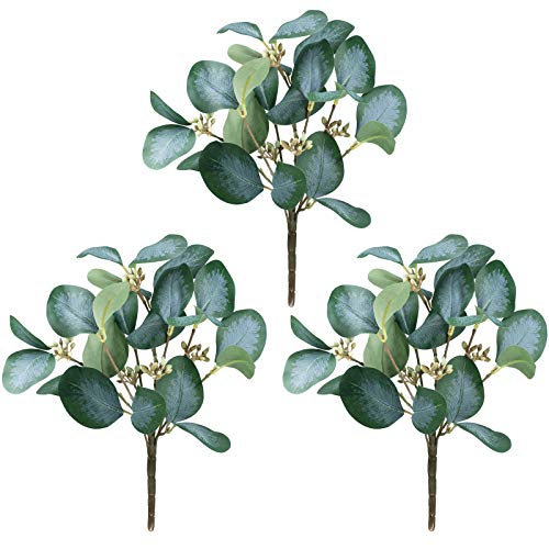 Ramas De Hojas Artificial Para Decoración Del Hogar, Hojas De Eucalipto De Seda Verde Vintage, Plantas De Boda, Tela Artificial, Decoración De Habitación - AliExprs 15