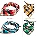 JIIANERY Pet Heroic 2Pcs-4Styles Pet Dog Cat Bandana Square Bibs Scarf Pet Dog Cat Kerchief Neckerchief Set Accessories Suitable for Medium&Large Pet Dog Cat