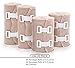 Premium Elastic Bandage Wrap - 4 Rolls + 8 Clips - Athletic Wrap - Bandage Compression Tape Roll Ankle Wrist Leg Elbow Knee Sprains and Strains