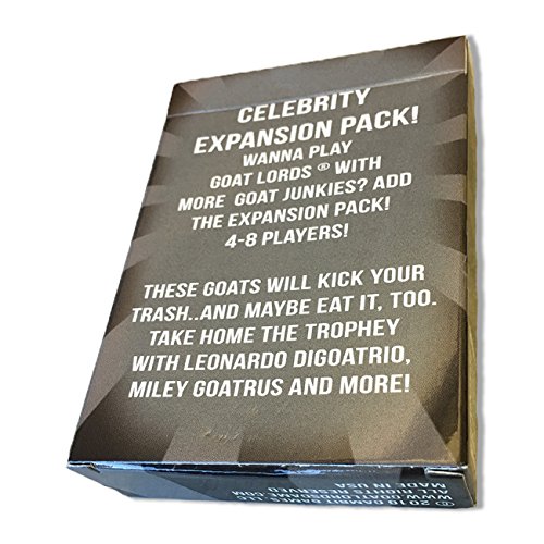 Goat Lords Celebrity Expansion-- Competitive Card Game, Best for Adults, Teens, and Kids, Ages 7 and Up. Awesome Party Game for Families, Fun Nights, etc! - Free e-Book - NOT A STAND ALONE GAME
