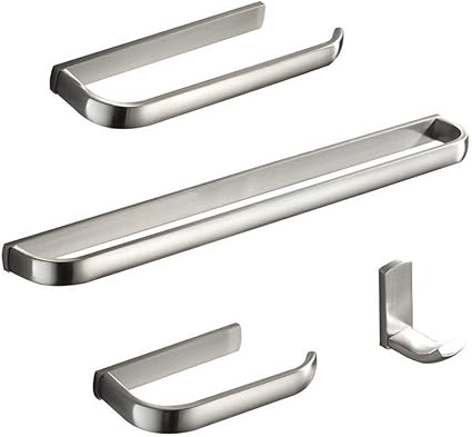 MCL Toallero Pared, Juego Baño Plata Conjunto Toallero Porta ...