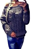 Nulibenna Women's Casual Autumn Thin V Neck Knit Pullover Solid Sweater