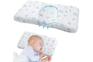 IMENORY Sleeping, 2024 New Upgrade Soft and Cozy Baby Pillow Made of Premium Memory Foam and Organic Cotton Cover 17"X10"
