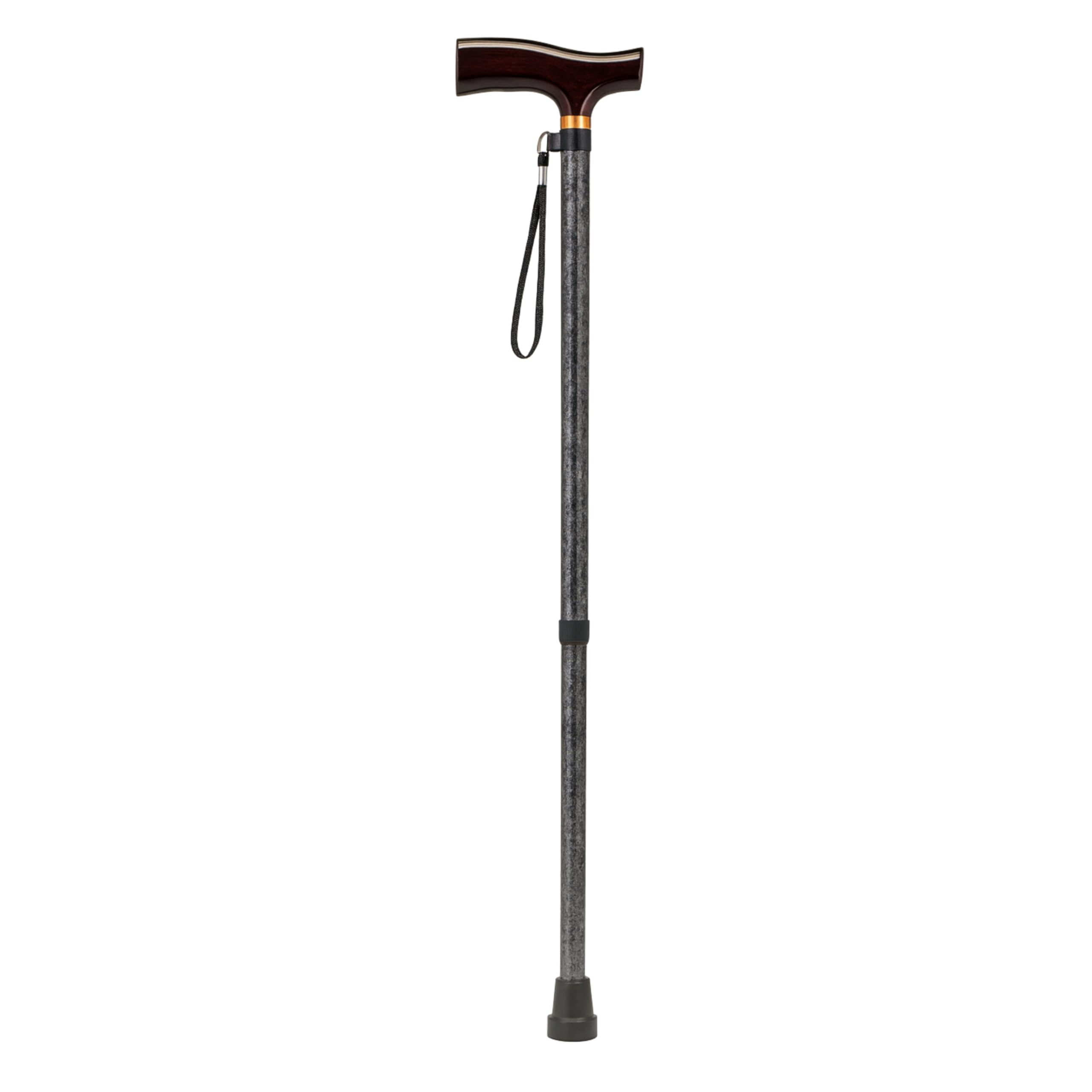 Homecraft Coloured Walking Sticks, Height-Adjustable Walking Stick for Stability and Support, Grey Marble