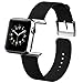Apple Watch Band, JETech 42mm Genuine Leather Strap Wrist Band Replacement w/ Metal Clasp for Apple Watch All Models 42mm (Black) - 2100