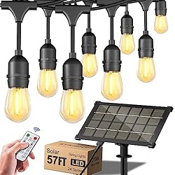Stright Solar String Lights 57FT (49+8), Outdoor