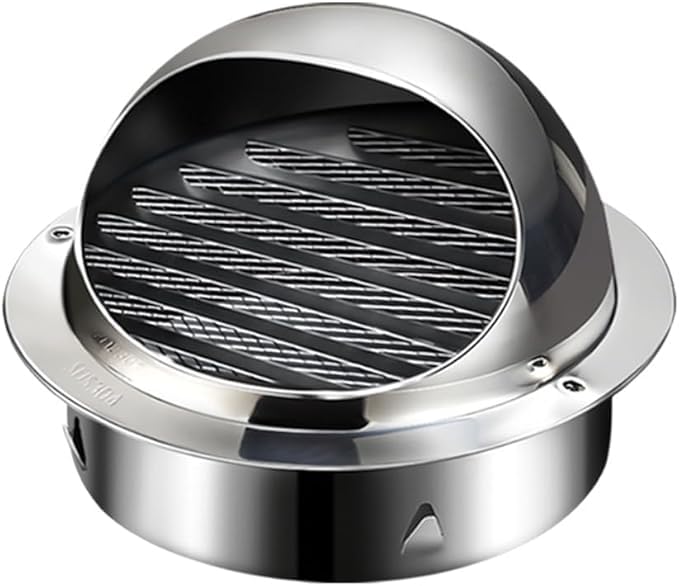 Stainless Steel Air Vent Cover 100MM,Round Wall Vent Cover,Round Ventilation Grill Cover,Exhaust Air Vent Cover for Exterior Wall,Bathroom,Kitchen