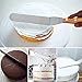 3 Angled Cake Spatula & 6 Pieces Cake Scraper Smoother, DaKuan 3 Sizes of Stainless Steel Cake Icing Spatulas with wooden handle (9.5
