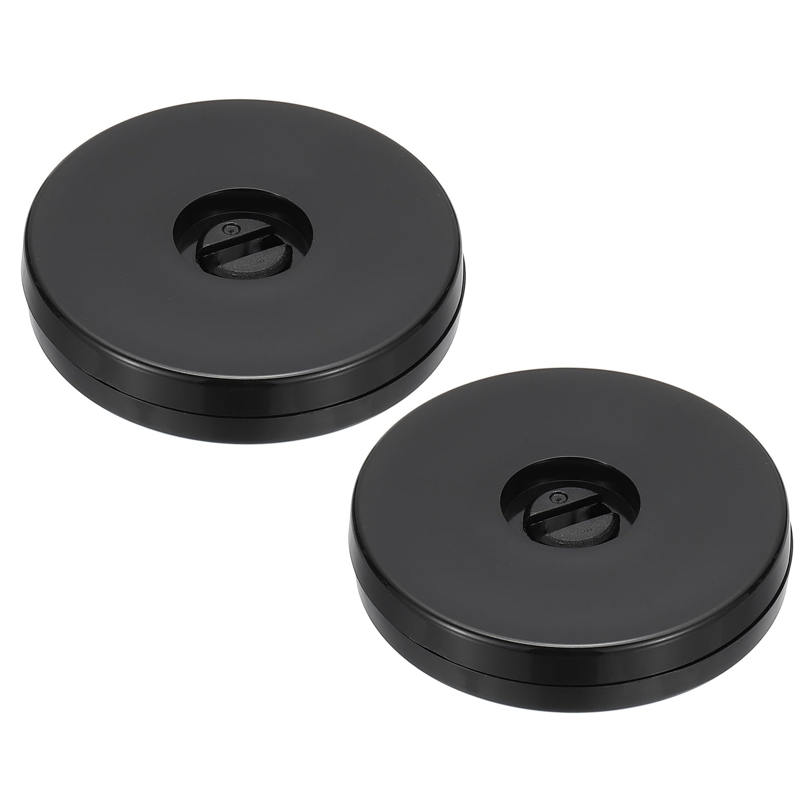 PATIKIL 2.5 Inch Heavy Rotating Swivel Stand, 2Pcs 360˚ Rotation Lazy Susan Turntable with Steel Ball Bearings for Model Base Rotating Plants TV Computers Monitors, Black