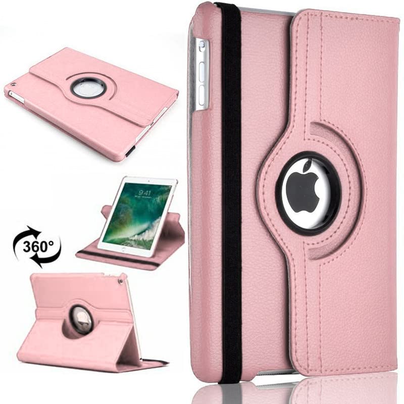 360 Rotate Case For Apple iPad Mini 1, 2 and 3-7.9" (2012, 2013, 2014) Stand Synthetic Leather Material (Light Pink)