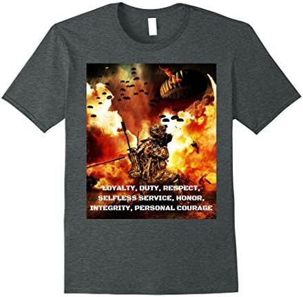 Mens US Army Value T-Shirt - Navy Seal, Soldiers, National Guard Large Dark Heather