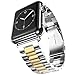 HUANLONG Solid Stainless Steel Band Compatible with Apple Watch 49mm 46mm 45mm 44mm 42mm 41mm 40mm 38mm, Metal Strap for iWatch Series Ultra/Ultra2/10/9/8/7/6/5/4/3/2/1 SE Women and Men(Silver/Gold 42mm/44mm/45mm/46mm/49mm)