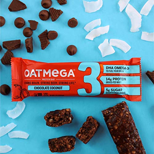 Oatmega Protein Bars, Variety Pack, 12Count of Chocolate Peanut Butter