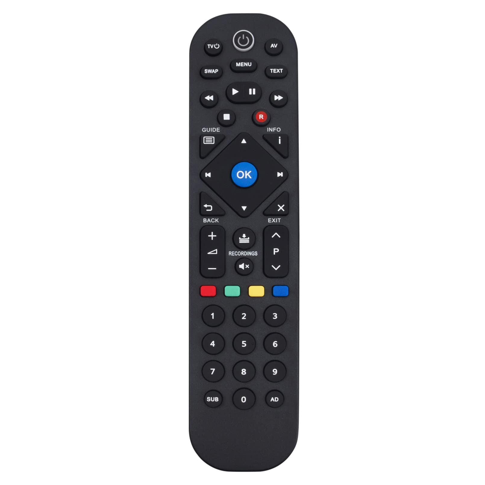 1.TMR.RMC1655 VINABTY Replacement Remote Control Fit for Manhattan Freeview HD Recorder T2·R T2-R T2R