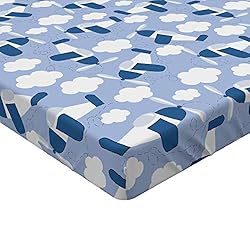 Ambesonne Cartoon Airplane Fitted Sheet, Dreams of