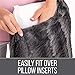 The Connecticut Home Company Throw Pillow Covers, 18x18 Set of 2, Soft Faux Fur Decorative Pillowcase Sets, Luxury Home Décor Accent Square Pillows, Livingroom Sofa Couch, Bedroom Beds, Tie Dye Brown