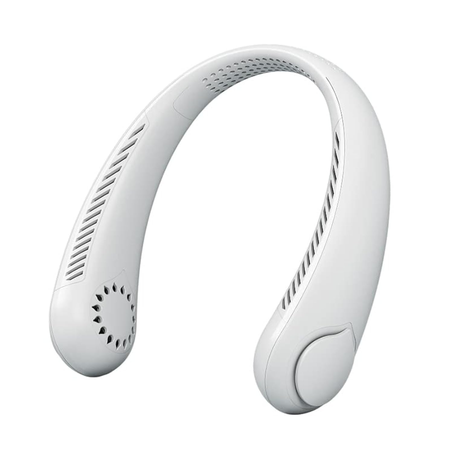 Go pure shipping Brand Portable Neck Fan, Personal Fan Mini Neckband Fan Rechargeable, 360°Cooling Hanging Fan 3 Speeds Wearable Flexible Fan, Headphones Design Outdoor Sports Indoor Office (white)