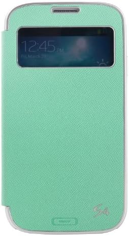 TRYIT TRYS4SVMNT S-View Flip Cover Folio Case with a Pocket and a Standing Function for Samsung Galaxy S4 - 1 Pack  - Retail Packaging - Mint