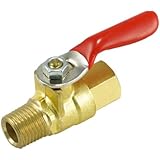 Nigo AN10 Series Forged Brass Mini Ball Valve, 180 Degree Operation Handle, NPT Male x Female, Rated to 600WOG (1/4"x1/4")
